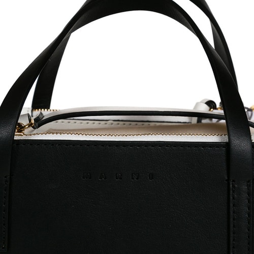 【包郵包稅】MARNI/瑪尼 女士 真皮 logo點綴 經(jīng)典 手提包 NI
