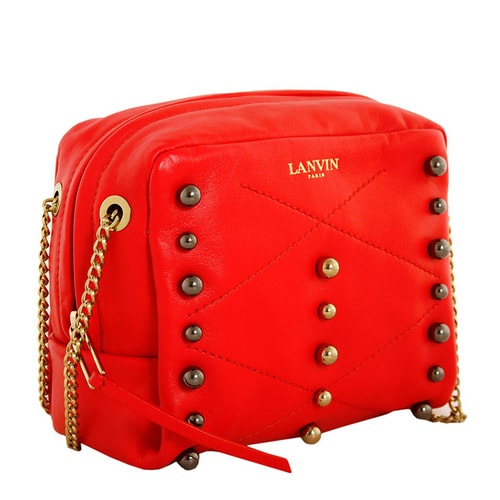 【包郵包稅】Lanvin/浪凡 女士 羊皮 鉚釘裝飾 單肩包 EB