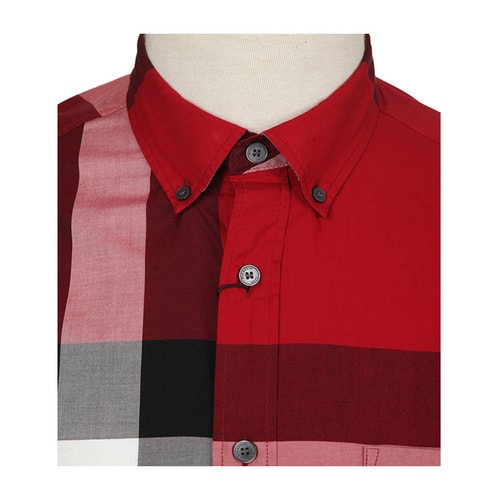 BURBERRY/博柏利 男士經(jīng)典格紋棉質(zhì)長袖襯衫